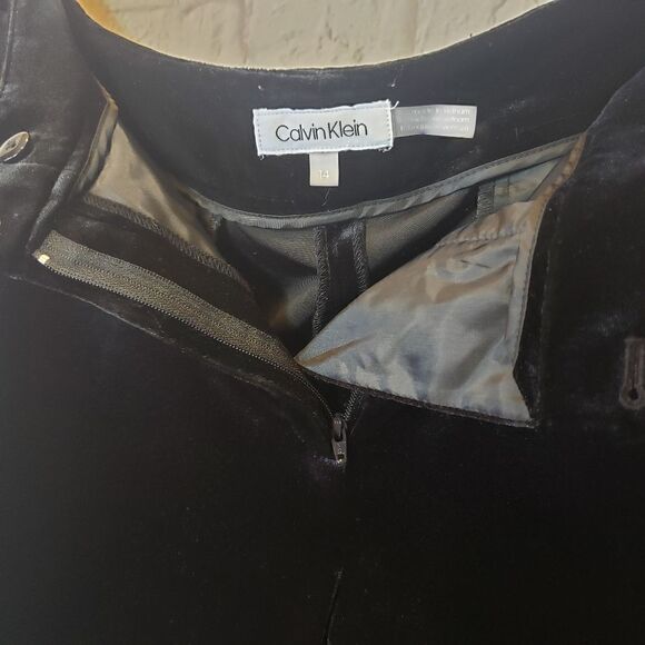 CALVIN KLEIN VELVET Wide Leg Trousers - Picture 4 of 13